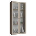 Ver imagem 2 de Cristaleira Suspensa 70 cm 2 Portas de Vidro Rustic/Crema Vik Madesa