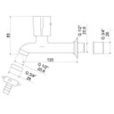 Ver imagem 2 de Torneira para Jardim de Parede 1130 Universal C 47