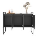 Ver imagem 3 de Aparador Industrial 3 Portas - Preto Onix