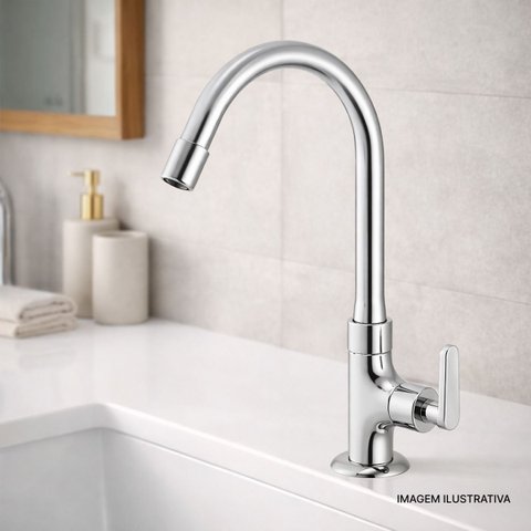 Torneira para Lavatório de Mesa Meber 1190 C 18 1/4V Cromado