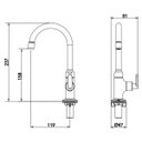 Ver imagem 4 de Torneira para Lavatório de Mesa Meber 1190 C 18 1/4V Cromado