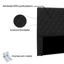 Ver imagem 4 de Cabeceira Solteiro 0,90m Esmeralda Corano - Pallazio - Preto