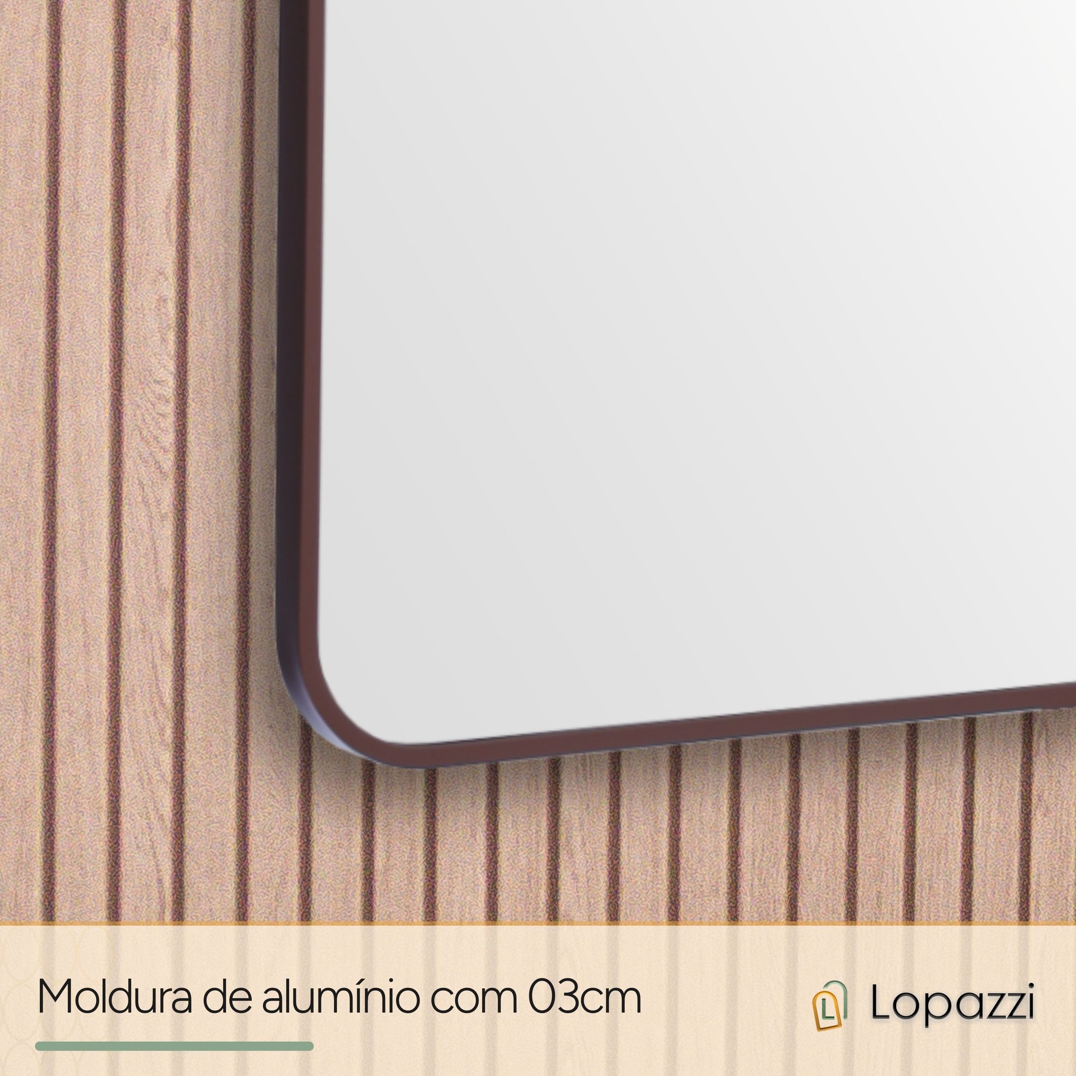 Espelho Grande Corpo Inteiro Retangular com Moldura em Metal Industrial 170 X 70cm - 4