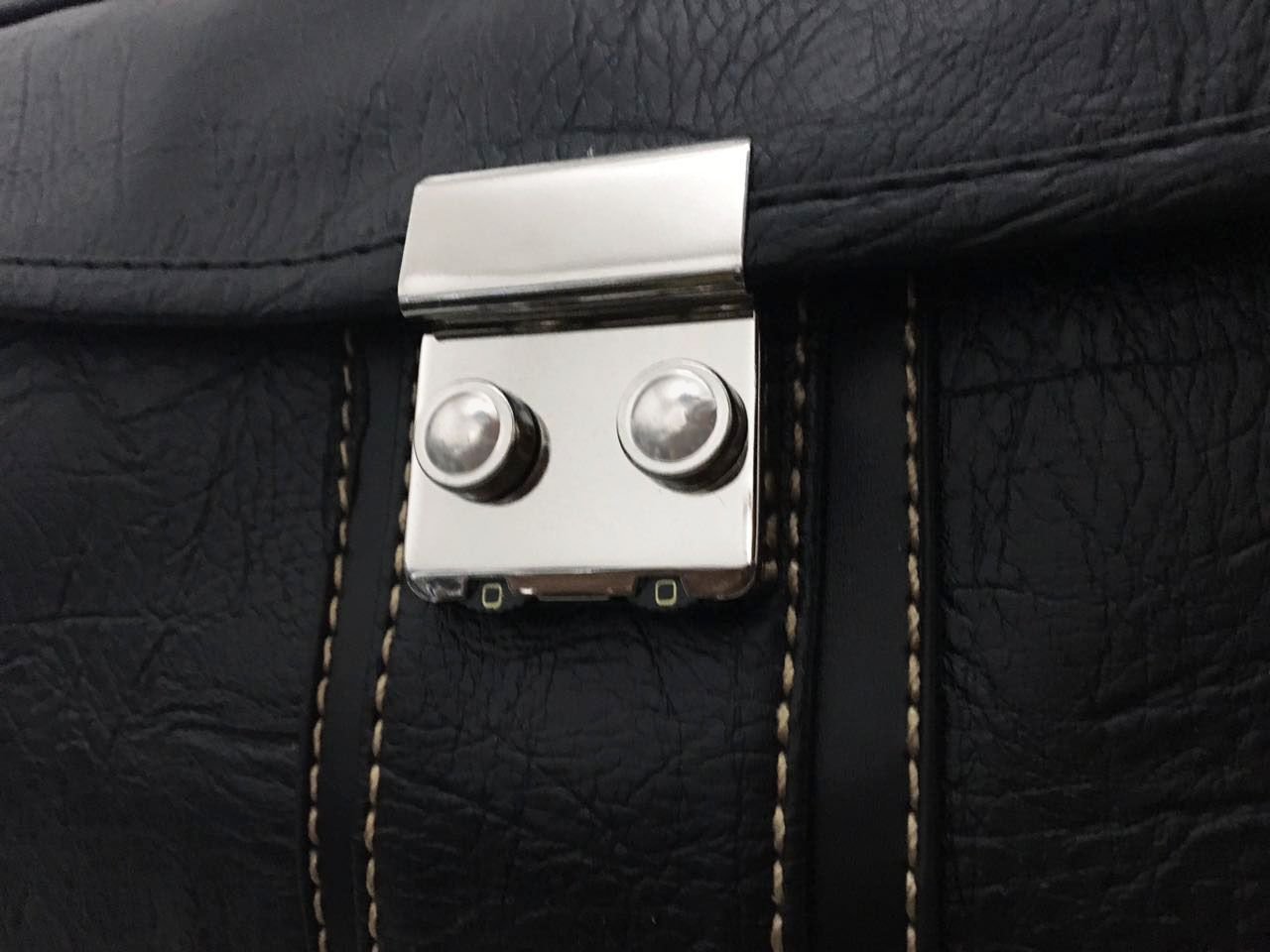 Kit Mala De Viagem Com Rodinhas Em PU Com Bolsa De Mão Preto Imported 8555 - 3