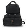 Kit Mala De Viagem Com Rodinhas Em PU Com Bolsa De Mão Preto Imported 8555 - 2
