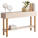 Ver imagem 1 de Aparador Sala de Estar 136cm com Prateleira Janis Off White H01 - Mpozenato