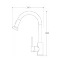 Ver imagem 5 de Torneira Misturador Monocomando para Cozinha de Mesa Bica Alta 1/2'' Curve Flex Cromado Addra