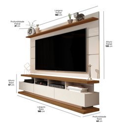 Rack com Painel para Tv até 72 Polegadas Vivare - 3