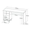 Ver imagem 3 de Kit Home Office e Escritório Completo para 2 Pessoas - 2 Peças - Escrivaninha Sky Retrô Branco/Olmo Artany