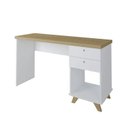 Ver mais imagens de Kit Home Office e Escritório Completo para 2 Pessoas - 2 Peças - Escrivaninha Sky Retrô Branco/Olmo Artany