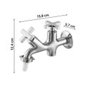 Ver imagem 3 de Torneira para Tanque de Parede Meber com Adaptador para Máquina 1131 C 22 1/2 1/4V