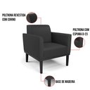 Ver imagem 6 de Poltrona Base de Madeira Fixa Preto Marisa Corino Preto D03 - D’Rossi