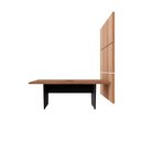 Ver imagem 4 de Mesa Reunião 2,00m x 0,90m 1CX Tomada e 3 Painéis de TV F5 Cor:Nogal com Preto