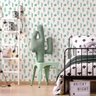 Papel de Parede Cactos Verde Branco 2,70x0,57m - 2