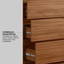 Ver imagem 6 de Guarda Roupa Casal 6 Portas com Espelho e 6 Gavetas Equador - Nogueira/nude Prime Tx