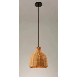 Lustre Pendente Beach I Pelegrin PEL-077 Rattan Bege - 1 Lustre Pendente Beach I Pelegrin PEL-077 Rattan Bege - 1