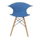 Ver imagem 3 de Cadeira Charles Eames New Wood Design Pelegrin Pw-079 Azul