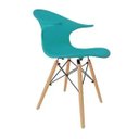 Ver imagem 1 de Cadeira Charles Eames New Wood Design Pelegrin Pw-079 Azul Celeste