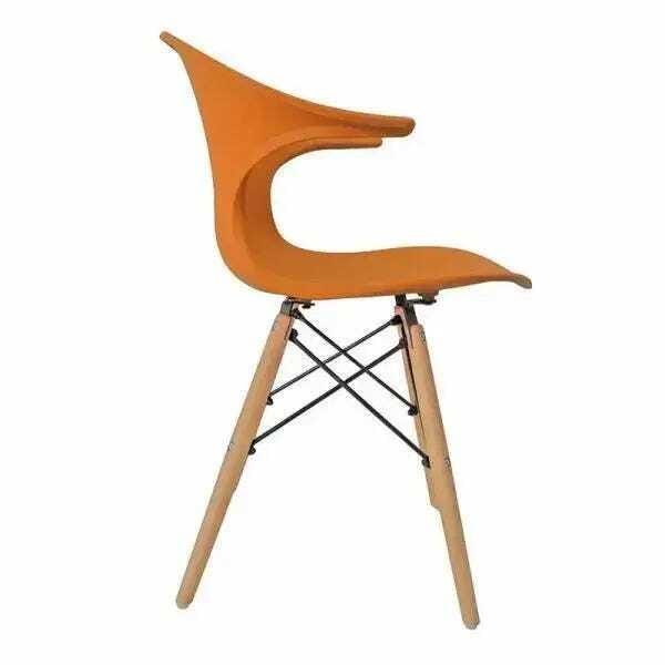Cadeira Charles Eames New Wood Design Pelegrin Pw-079 Laranja - 2