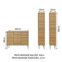Ver imagem 4 de Cozinha Compacta Madesa Emilly Front com Balcão e Paneleiro Rustic