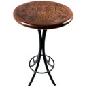 Ver imagem 2 de Cj Mesa Madeira 60cm - Bistrô Fixa 98cm + 2 Banquetas 73 - Natural - Beer Happy Hour