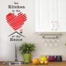 Adesivo de Parede para Cozinha Frase Coração da Casa 55x30cm - 1