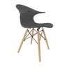Cadeira Charles Eames New Wood Design Pelegrin Pw-079 Cinza Escuro - 1