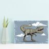 Placa Decorativa Infantil Dinossauro Jurassic Azul 30x40cm - 1