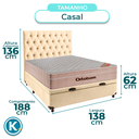 Ver imagem 2 de Cama Box Bau + Colchão Casal Ortobom Molas Ensacadas Airtech + Cabeceira Estofada