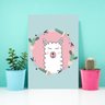 Placa Decorativa MDF Animais Amigos Lhama 20x30cm - 2