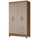 Ver imagem 1 de Guarda Roupa Solteiro Chile 4p 103 Cm Carvalho Fendi Moval