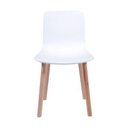 Ver imagem 3 de Cadeira de Jantar Polipropileno - Branca - Base em Madeira