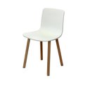Ver imagem 4 de Cadeira de Jantar Polipropileno - Branca - Base em Madeira