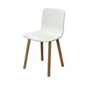 Ver imagem 1 de Cadeira de Jantar Polipropileno - Branca - Base em Madeira