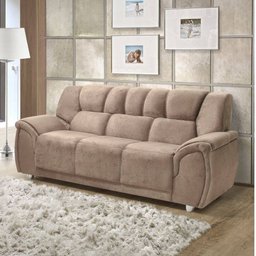 Conjunto Sofá 2 e 3 Lugares Suede Amassado Cordoba Hellen Estofados Castor - 5 Conjunto Sofá 2 e 3 Lugares Suede Amassado Cordoba Hellen Estofados Castor - 5