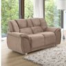Conjunto Sofá 2 e 3 Lugares Suede Amassado Cordoba Hellen Estofados Castor - 3