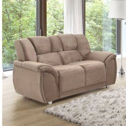 Conjunto Sofá 2 e 3 Lugares Suede Amassado Cordoba Hellen Estofados Castor - 3 Conjunto Sofá 2 e 3 Lugares Suede Amassado Cordoba Hellen Estofados Castor - 3