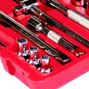 Ver imagem 2 de Jogo de Soquetes Estriados e Acessórios com Encaixe de 1/2 Pol. com 22 Peças-Robust-D26-22AM