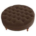Ver imagem 1 de Puff Amara 60cm Suede Marrom Slk Decor