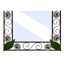 Ver imagem 3 de Moldura com Flores em Ferro para Espelho Simples e Decoração Interna - Prata