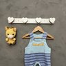 Cabideiro de Parede Infantil Coração Suporte Gancho Roupas:branco - 1