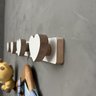 Cabideiro de Parede Infantil Coração Suporte Gancho Roupas:branco - 4
