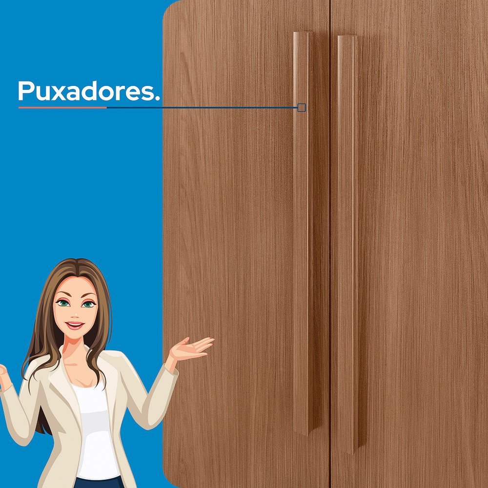 Guarda Roupa Casal Grande Master New 8 Portas 4 Gavetas Santos Andira - 8