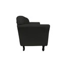 Ver imagem 5 de Kit Namoradeira + 2 Poltronas Decorativa Dália Suede Preto Pés Madeira Mz Decor