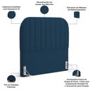 Ver imagem 3 de Cabeceira Cama Box Queen Estofada Orgânica 160cm Alice W01 Suede Azul Marinho - Lyam Decor