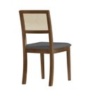 Ver imagem 4 de Kit 6 Cadeiras de Jantar Palha Estofadas Linho Cinza com Tela Sextavada Rubi Madeira Maciça Imbuia