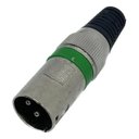 Ver imagem 1 de Cannon Xlr Macho Conector 3 Pinos Verde Profissional Kit 2
