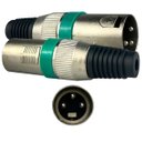 Ver imagem 3 de Cannon Xlr Macho Conector 3 Pinos Verde Profissional Kit 2