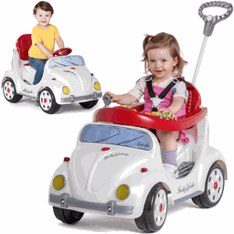 Carrinho Fouks Branco Calesita de Passeio e Pedal para Bebe - 1