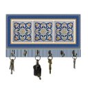 Ver imagem 2 de Cabideiro de Parede Porta Colar Chaves Cintos Toalhas - Azulejo Azul
